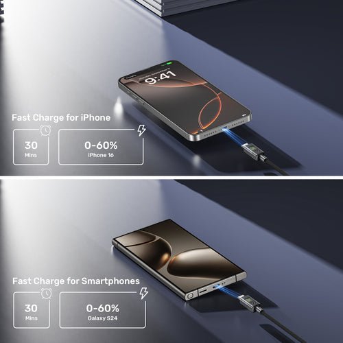 Unitek C14158abk01-1m Usb-C Cable Charging With Led Display 1m Black
