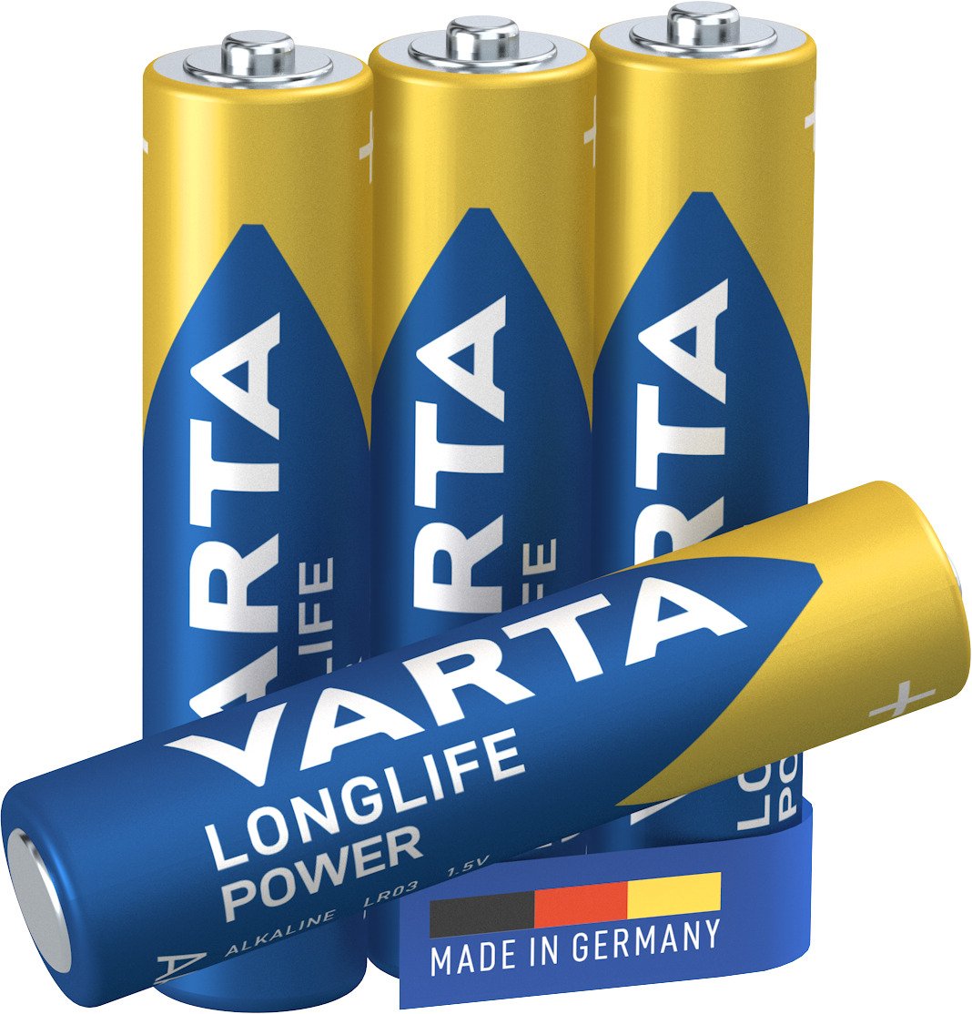 Pila Alcalina Varta Longlife Power Tipo Aaa Lr03 Pack 4