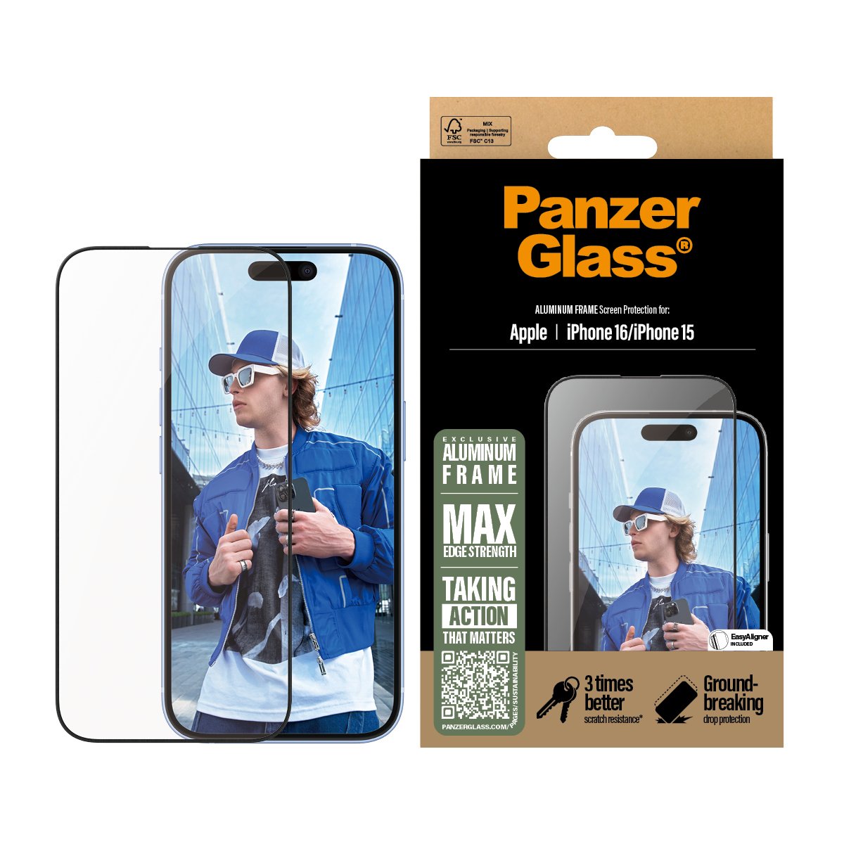 EAN 5715685002250 - PanzerGlass PG Scrn Alu Frame iPhone 16 6.1Inch UWF imagen 2