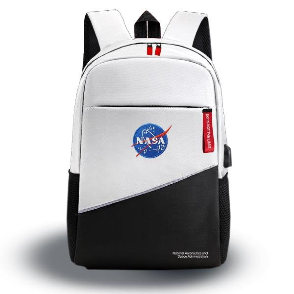 Mochila Nasa White-Black
