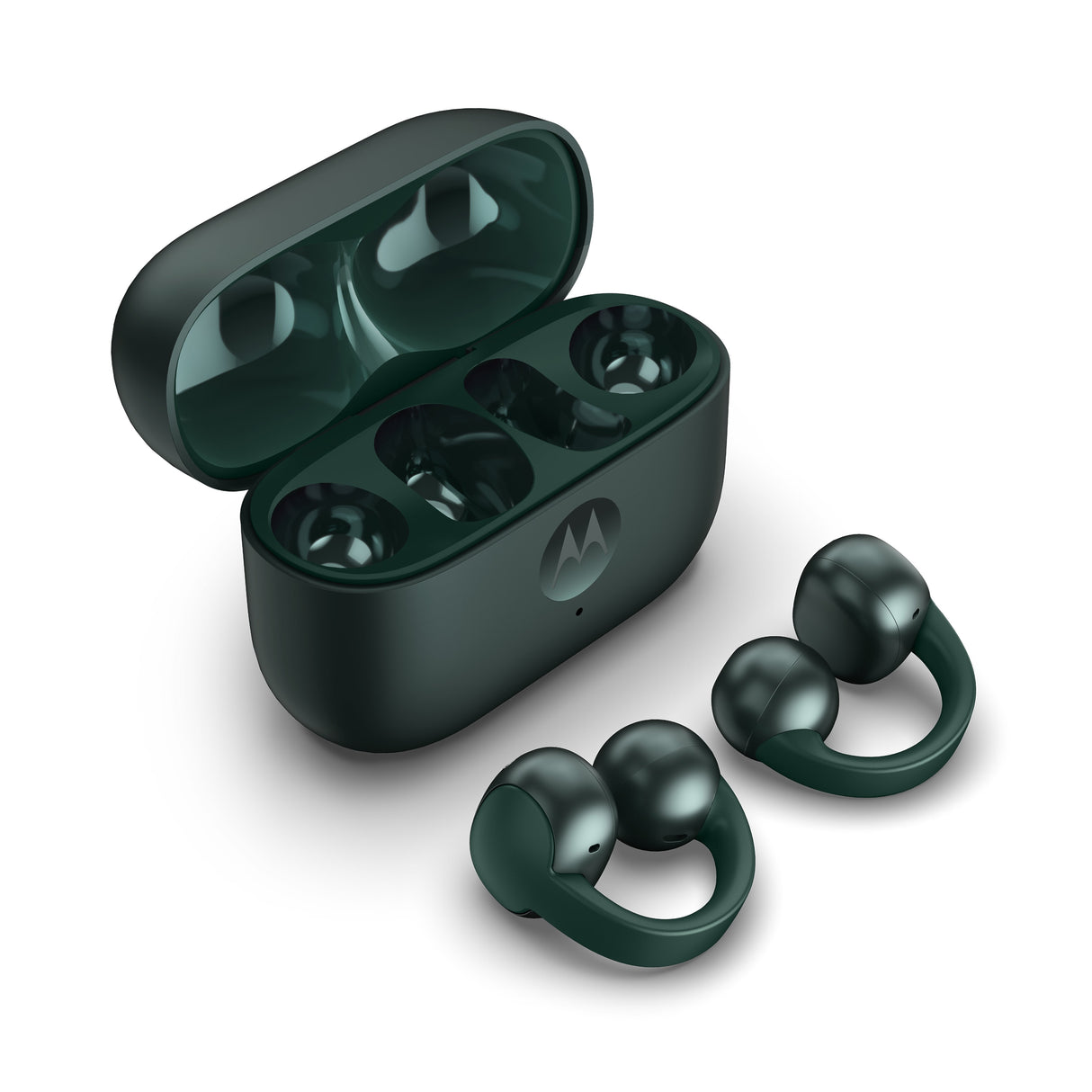 Auriculares Motorola Moto Buds Loop Inalámbricos Con Micro En Oreja Con Clip Bluetooth Verde De Trekking