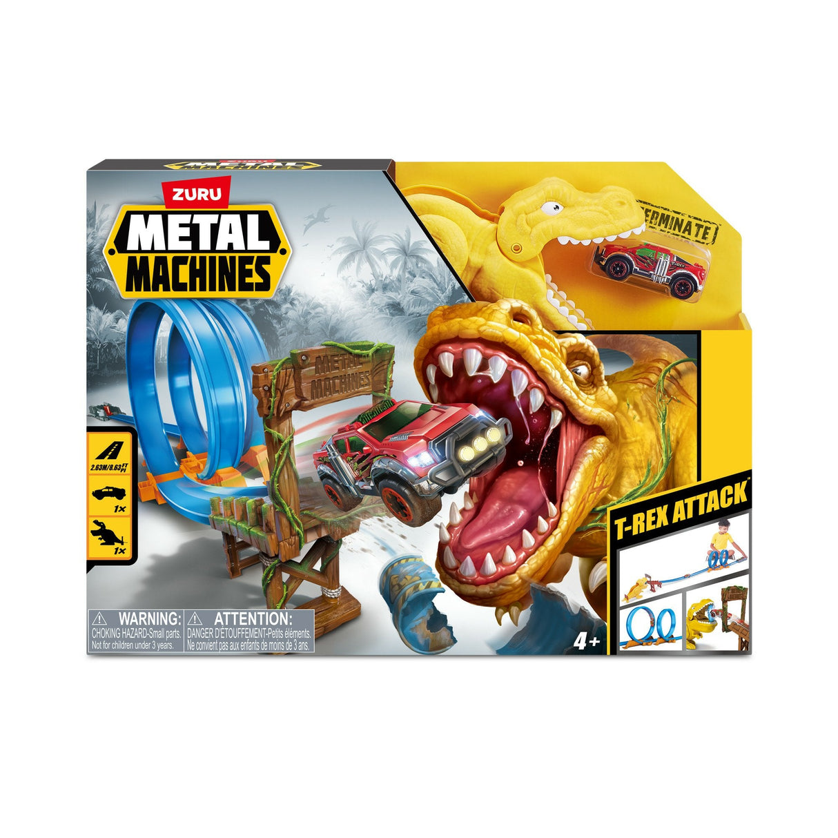 Zumu Metal Machines - Game Set T -Rex Attack Pielkrack Con Looping + Car 6946441305240.0