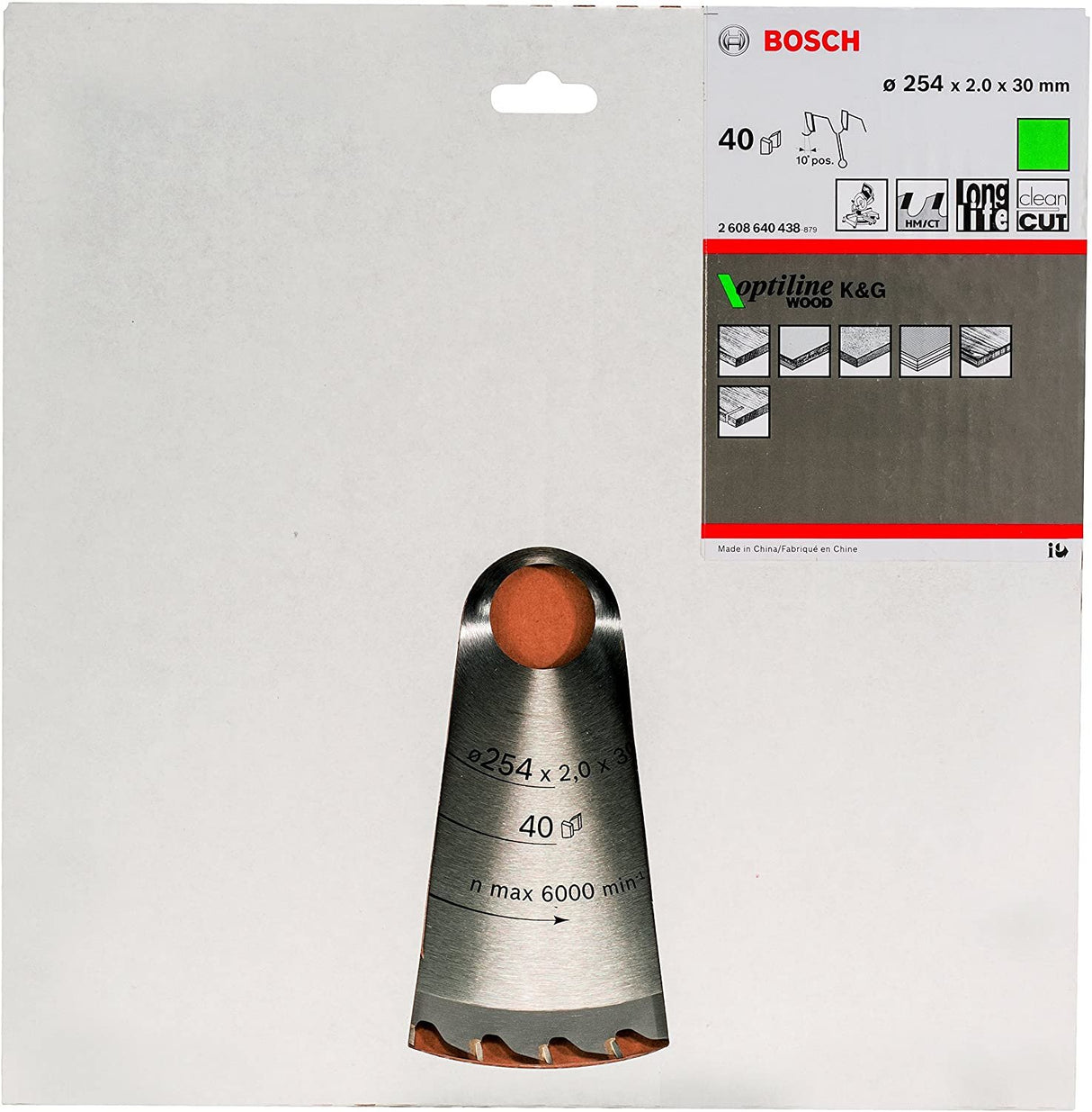 EAN 3165140314473 - Bosch 2608640438 hoja de sierra circular 25,4 cm 1 pieza(s) imagen 2