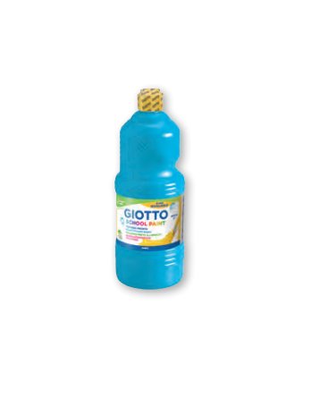 Giotto Témpera Escolar Lavable Azul Cyan Botella 1000 Ml