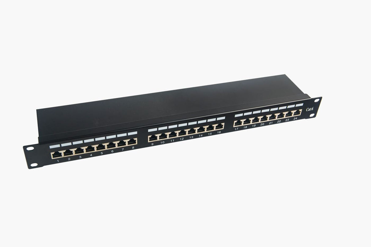 19" Ftp. 6 Patch Panel 24 Port Krone Idc, Black