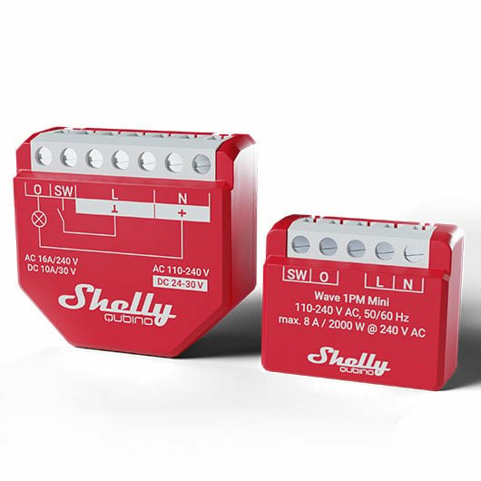 EAN 3800235269145 - Shelly Qubino Wave 1PM Mini Interruptor inteligente Rojo imagen 5