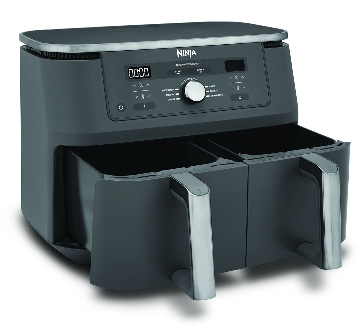 EAN 0622356322676 - Ninja DZ400EU freidora Doble 9,5 L Independiente 2470 W Freidora de aire caliente Gris imagen 5