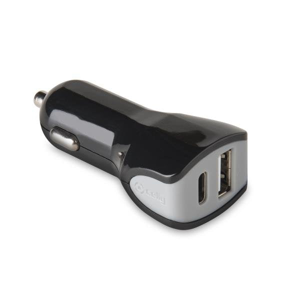EAN 8021735739340 - Celly CCTYPECUSBBK cargador de dispositivo móvil Universal Negro Encendedor de cigarrillos Auto imagen 1