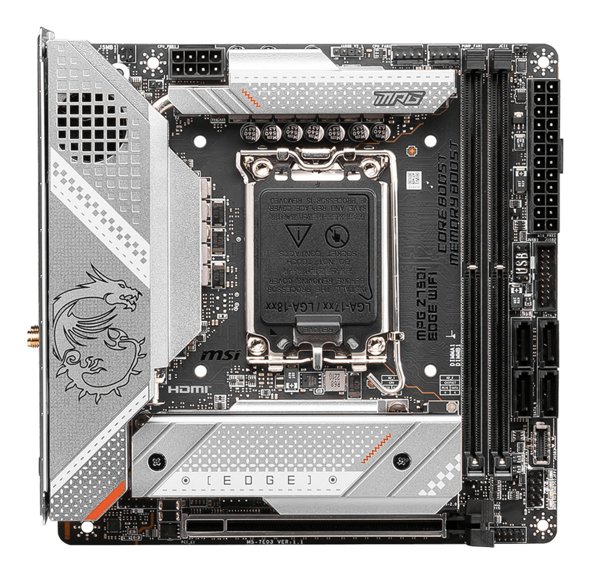 EAN 4711377011747 - MSI MPG Z790I EDGE WIFI placa base Intel Z790 LGA 1700 mini ITX imagen 2