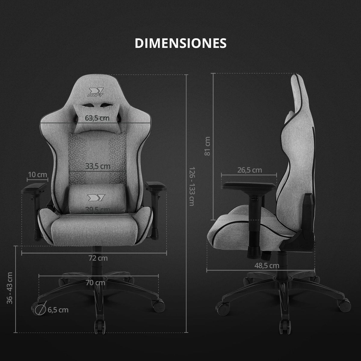 Silla Gaming Drift Dr190 Gris