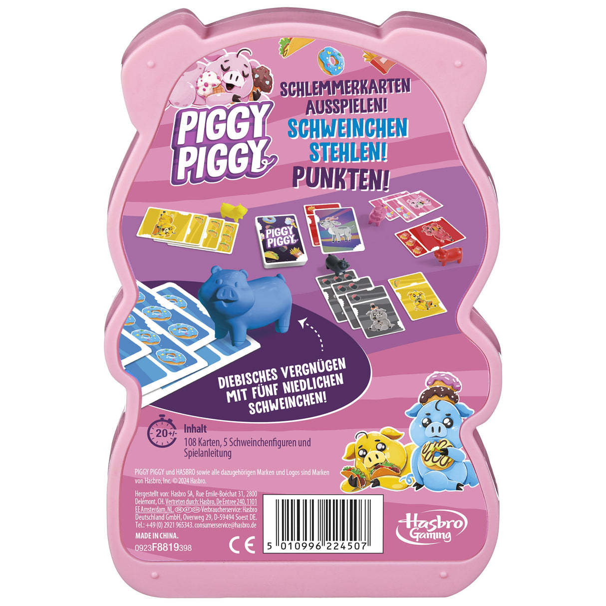 EAN 5010996224507 - Hasbro Gaming Piggy Piggy Juego De Cartas Familia imagen 2
