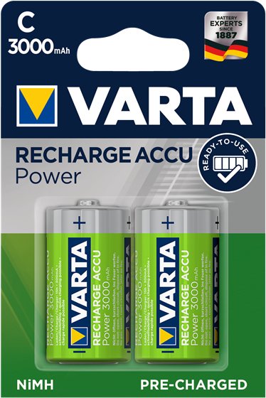 Varta Pila Recargable Power C Hr14 3000mah 2st.