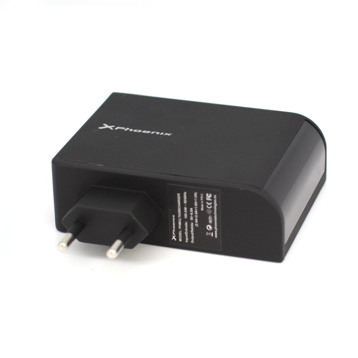Cargador Adaptador Usb Universal De Pared Phoenix Phmultiusbcharger 4 X Usb Negro 5.1v 2.1a