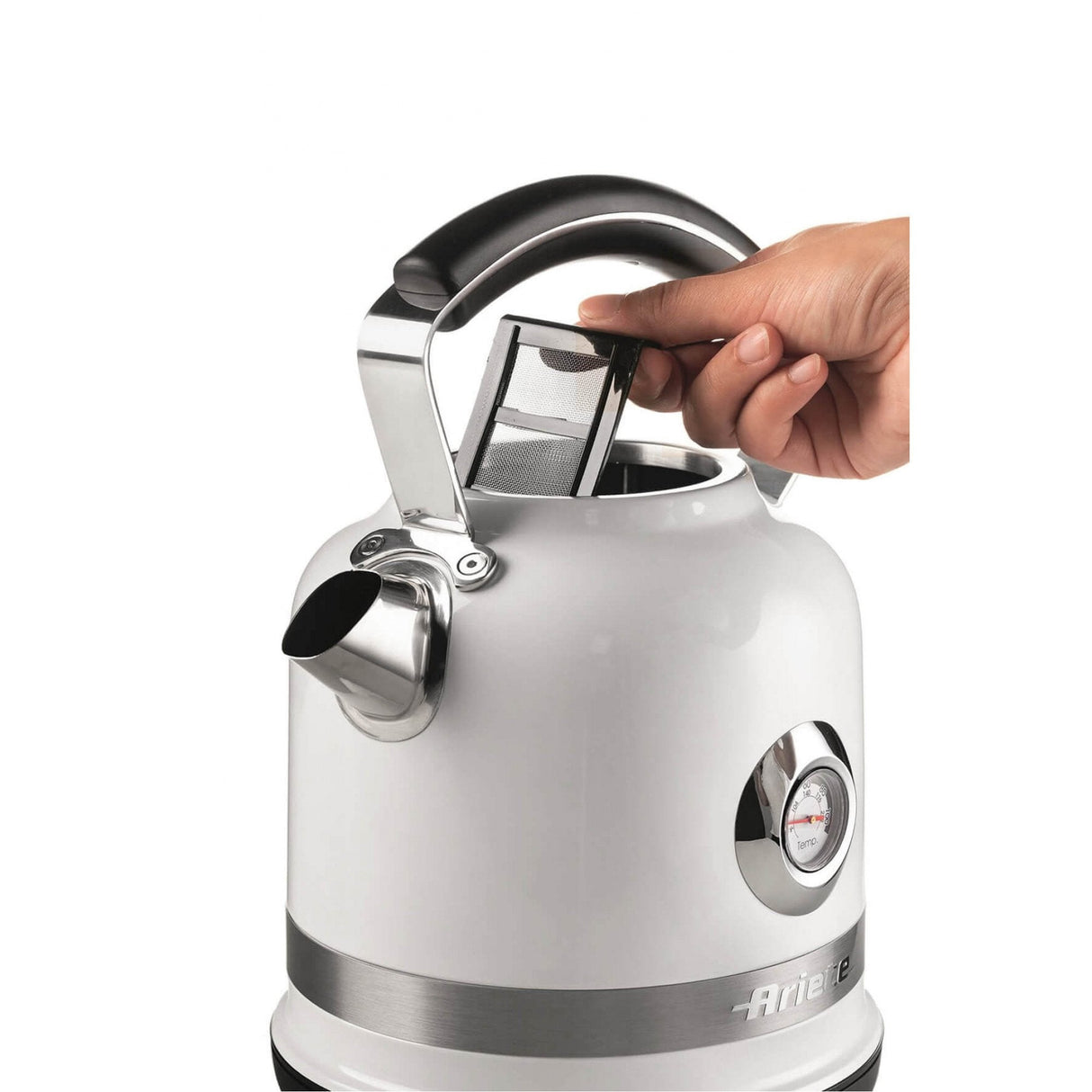 Ariete Kettle Moderna White, 2,000 Vatios, 1.7 Litros 2854wh