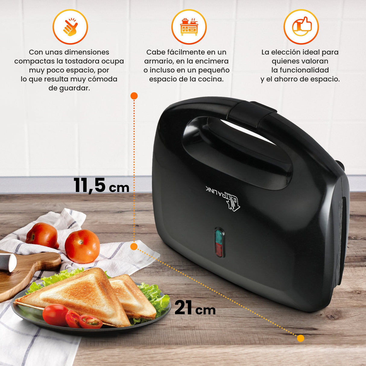 Extralink Smart Life Sandwich Maker Sj-22, 750w