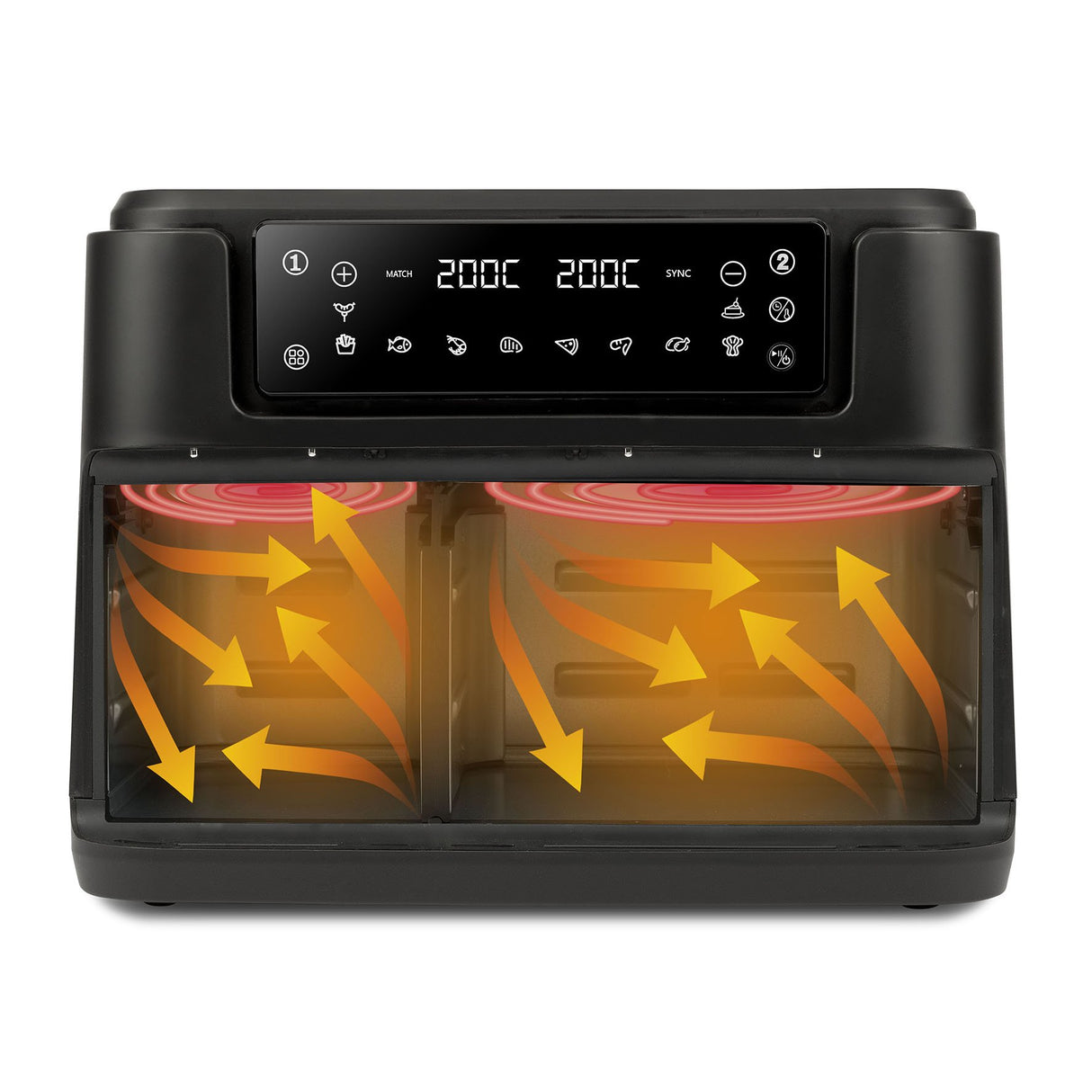 EAN 8055176402815 - Girmi FG26 Doble 9 L Independiente 2400 W Freidora de aire caliente Negro imagen 2