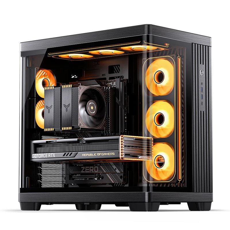 Jonsbo Tk-4 Gehäuse, Midi-Tower, Atx, Tempered Glass - Schwarz