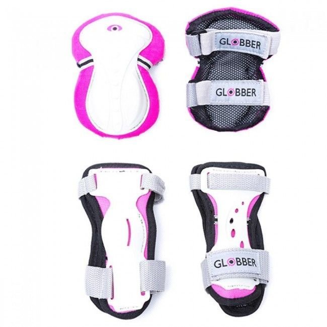Globber Elbow And Knee Pads Protective Junior Deep Pink Xs Range B ( 25-50kg ),541-110