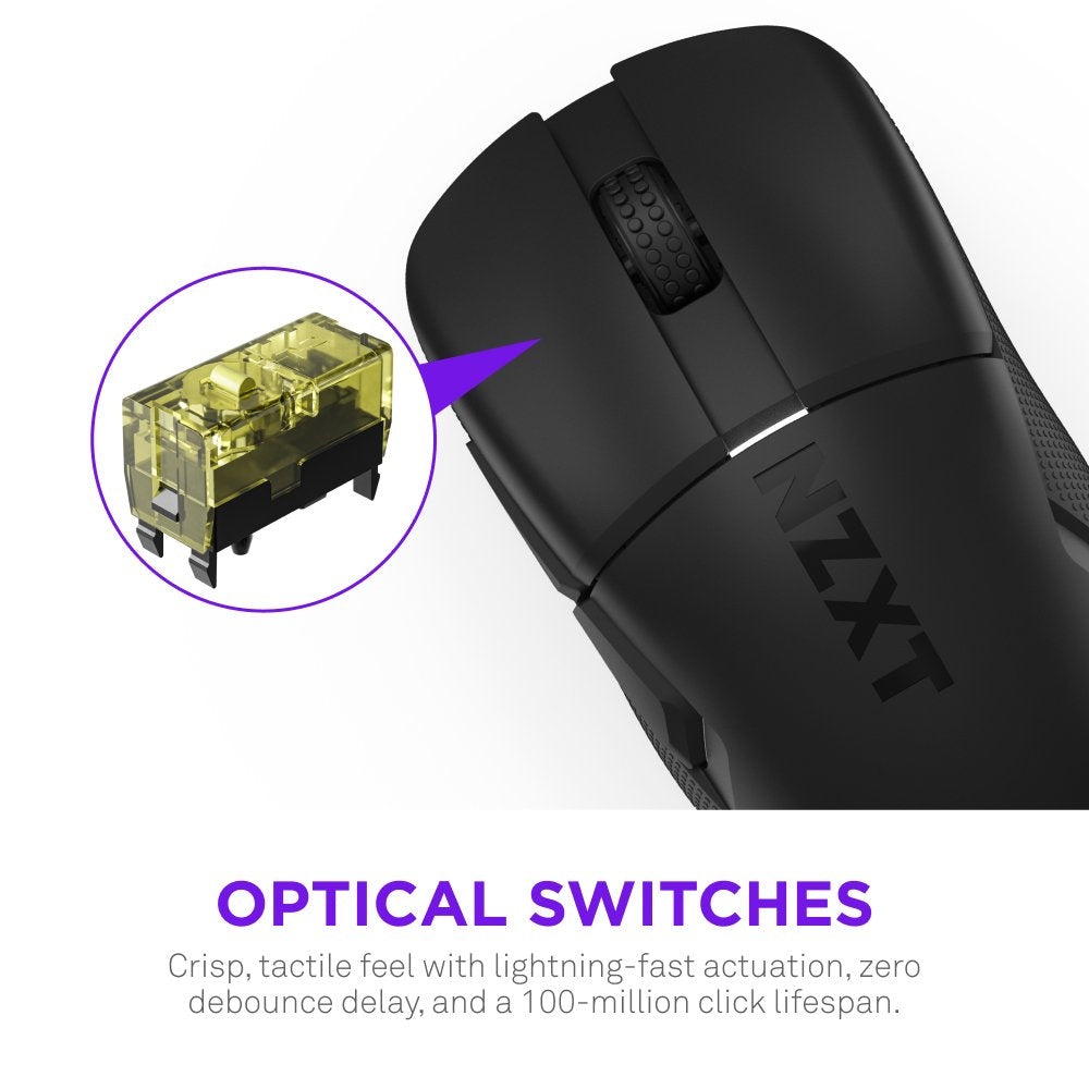 EAN 5056547204024 - NZXT MS-101NB-01 ratón Juego mano derecha RF inalámbrico Óptico 26000 DPI imagen 5