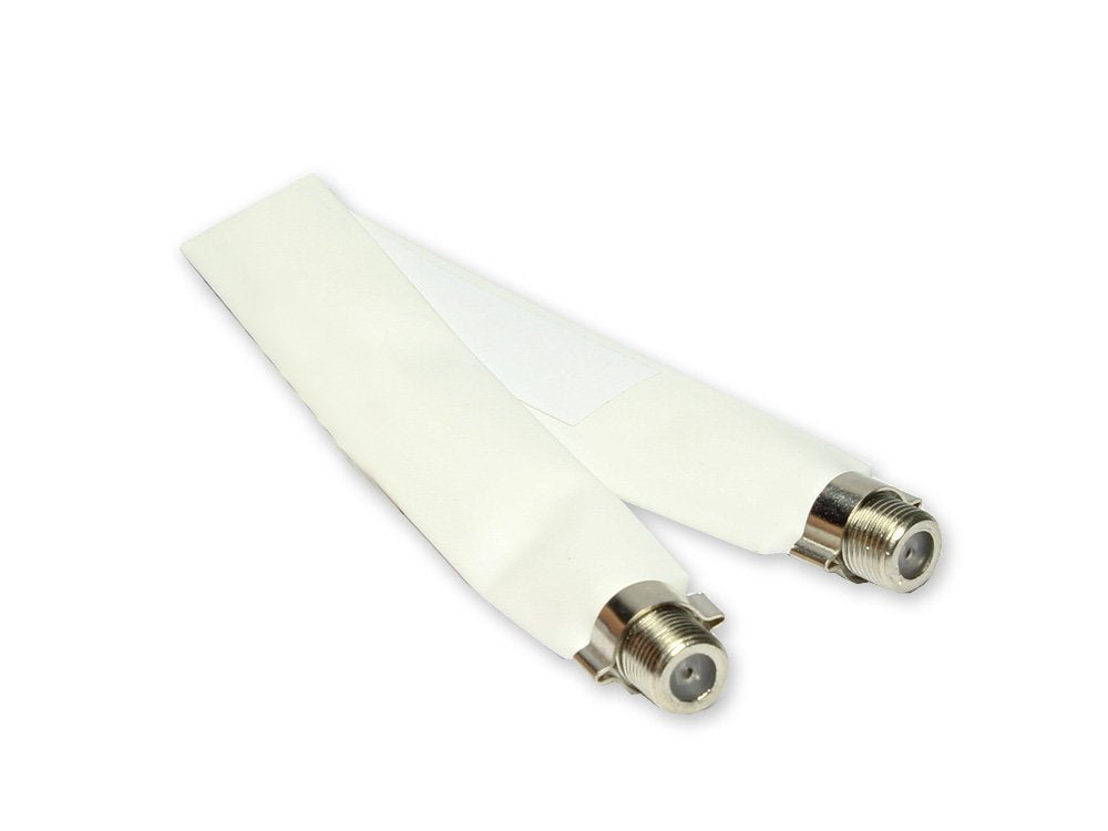 Sat Pasacables Para Ventana, Gesamtlänge Incluye. Conector Macho 20cm, Flexible Longitud 15cm, Blanco,