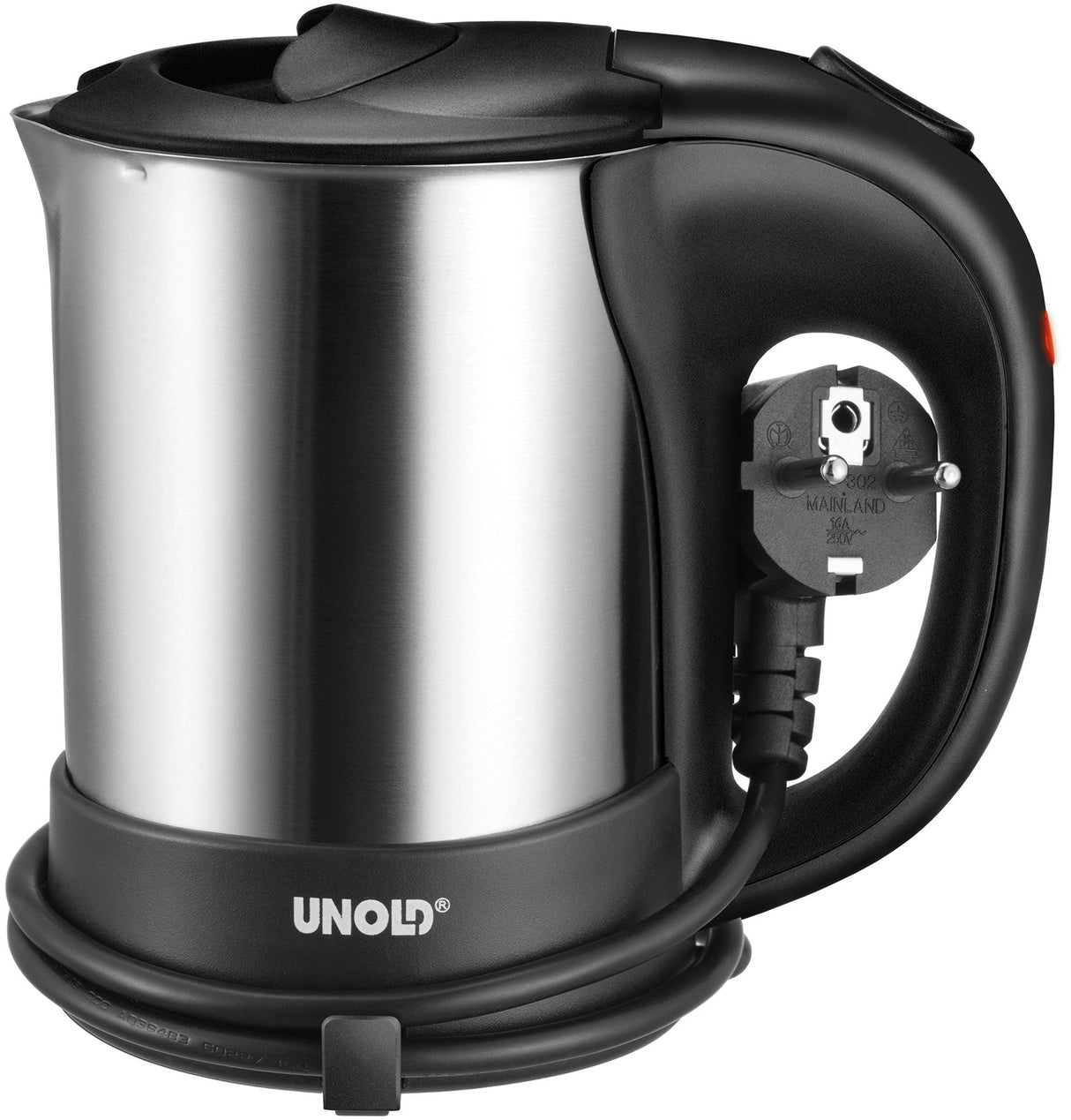 EAN 4011689185755 - Unold 18575 tetera eléctrica 0,5 L 1000 W Negro, Acero inoxidable imagen 9