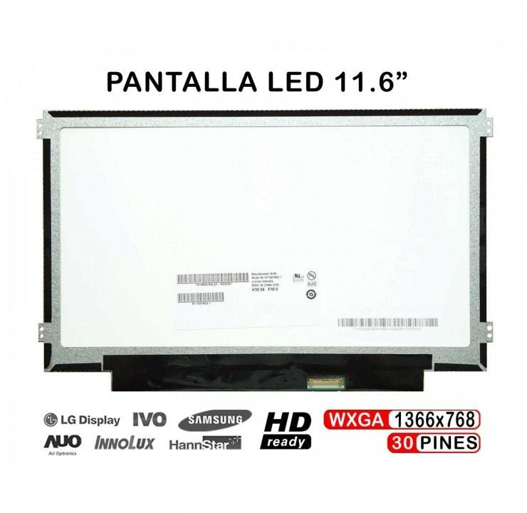 Pantalla Led De 11.6" Para Portátil Acer Aspire One Cloudbook Ao1-131-C7u3