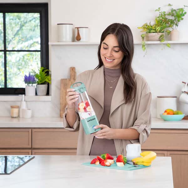 Nutribullet Portable Standmixer Nbp003lbl (Hellazul, Akkubetrieben, 0,475 Liter) 0c22300096