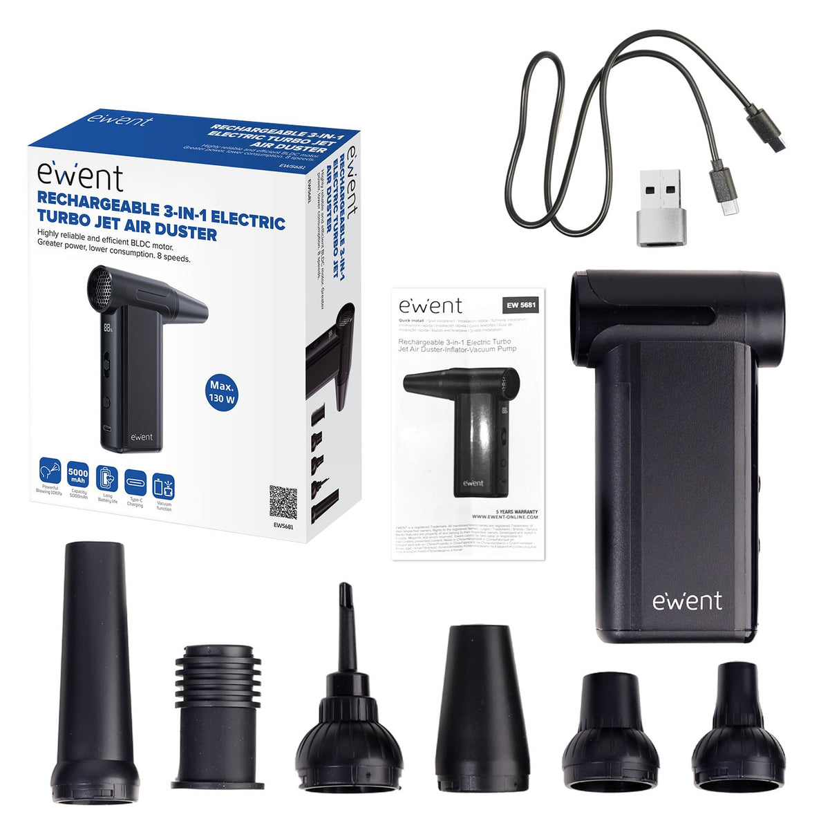 EAN 8052101435368 - Ewent EW5681 aspirador de polvo eléctrico 130 W imagen 3