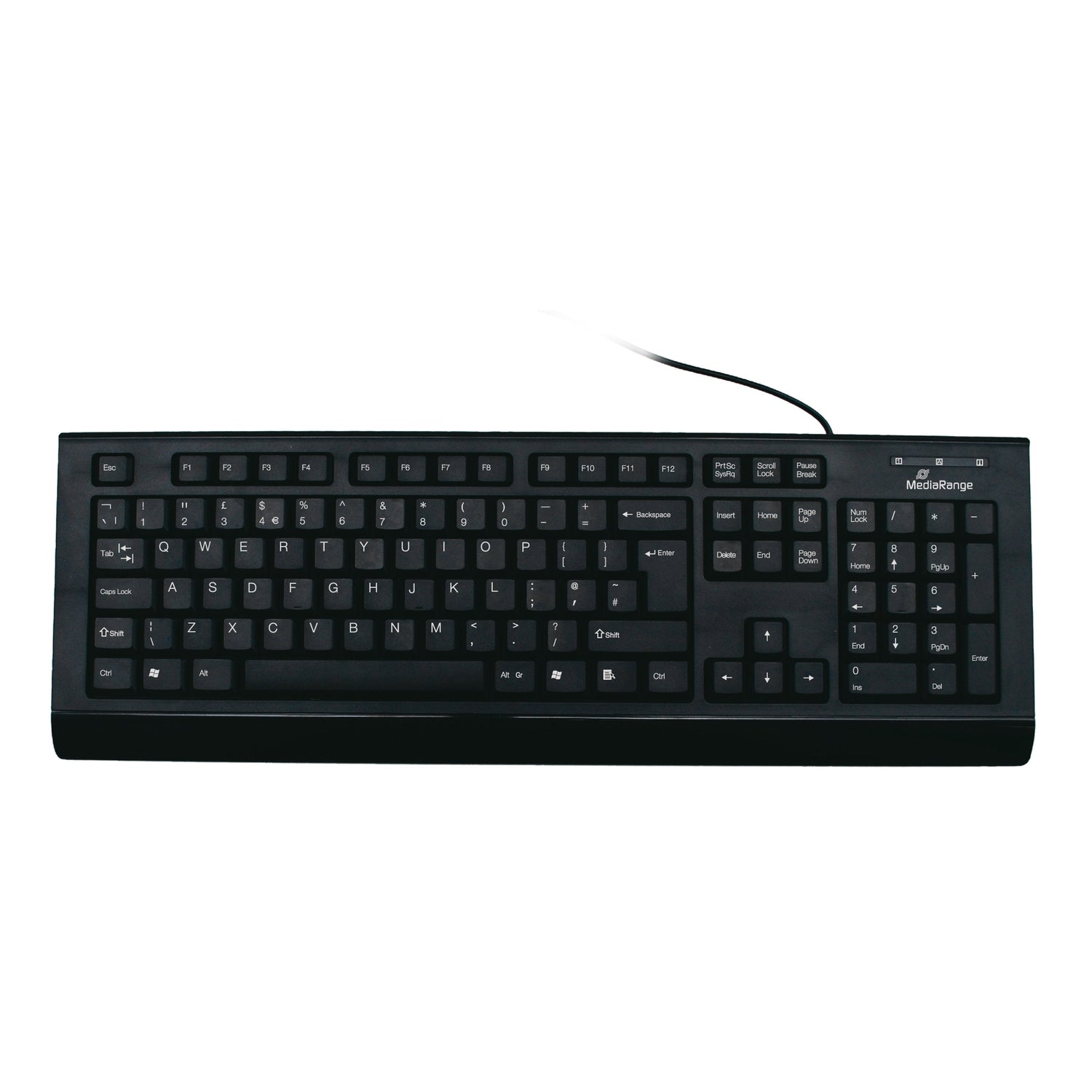 Mediarange Teclado Cablegehnden Qwerty Uk Negro