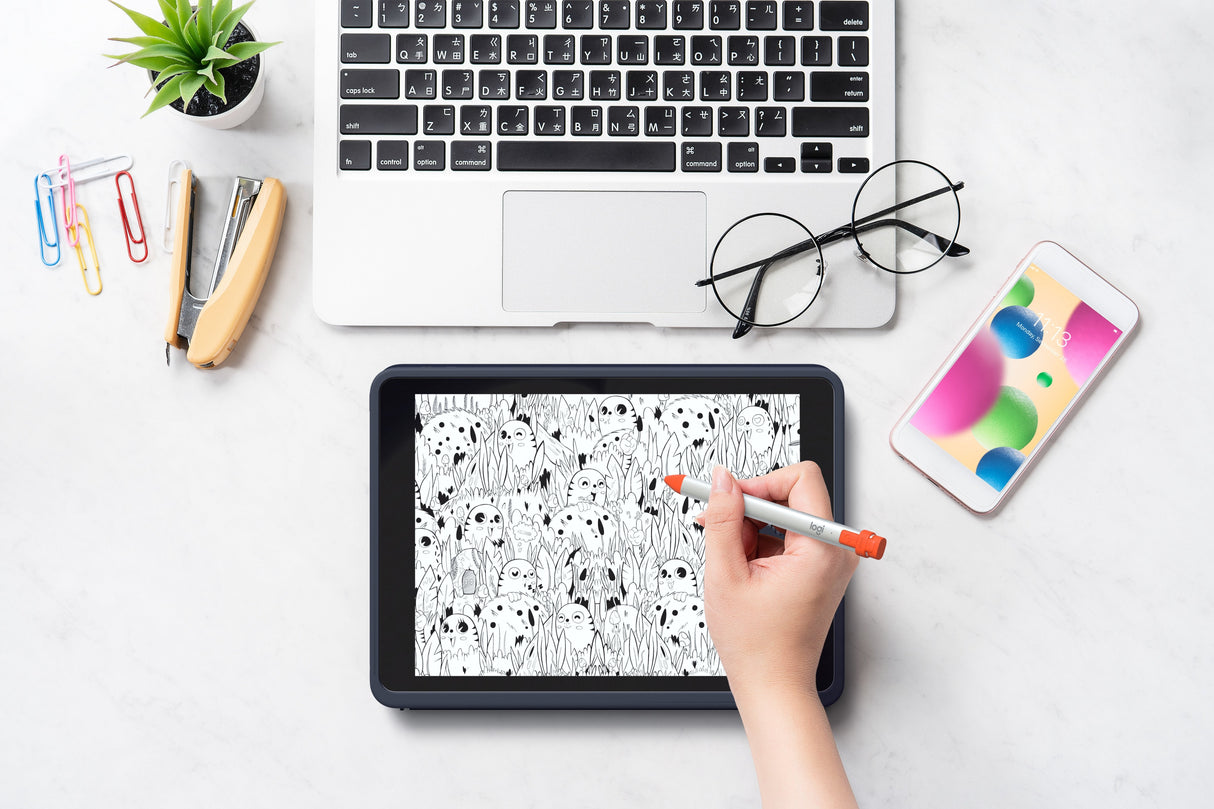 Logitech (Aleman) Rugged Folio Ipad 10.2 Azul Clásico