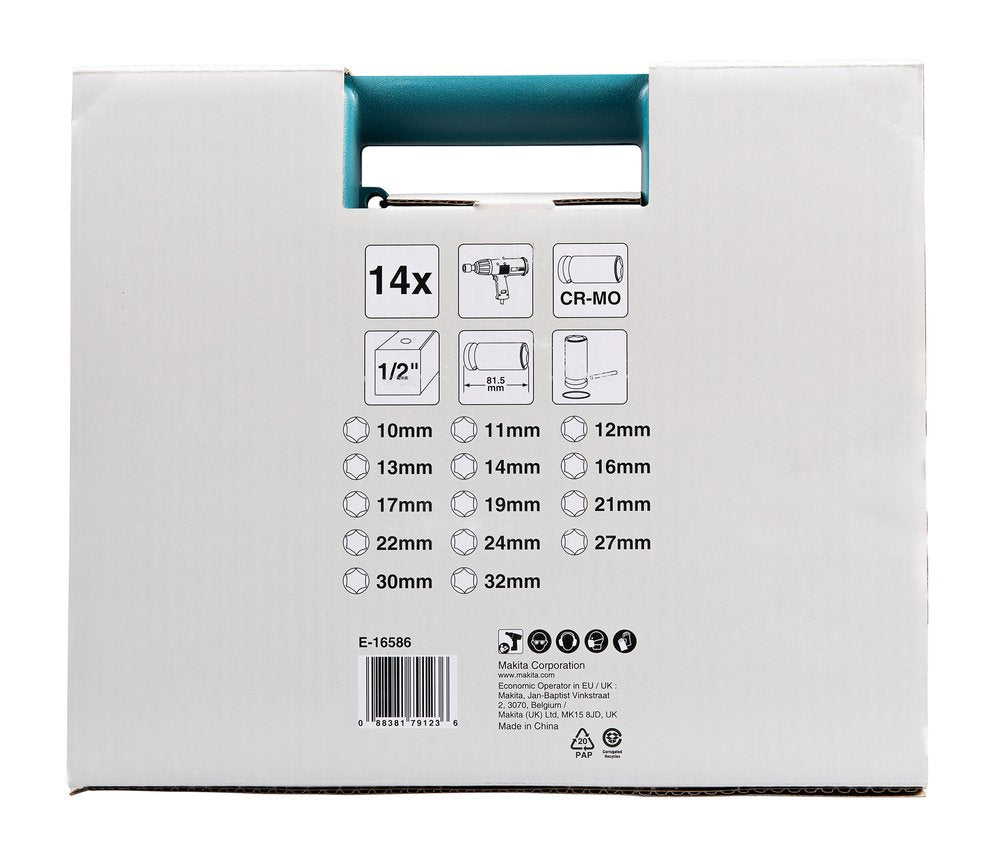 EAN 0088381791236 - Makita E-16586 toma de llaves de impacto Juego de llaves de impacto Negro, Verde imagen 6