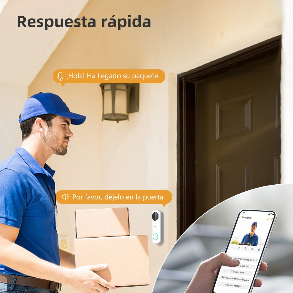 Videoportero Imou Db61i 5 Mp 2560 X 1920 Px Ip65 Wifi Visión Nocturna Pared Blanco