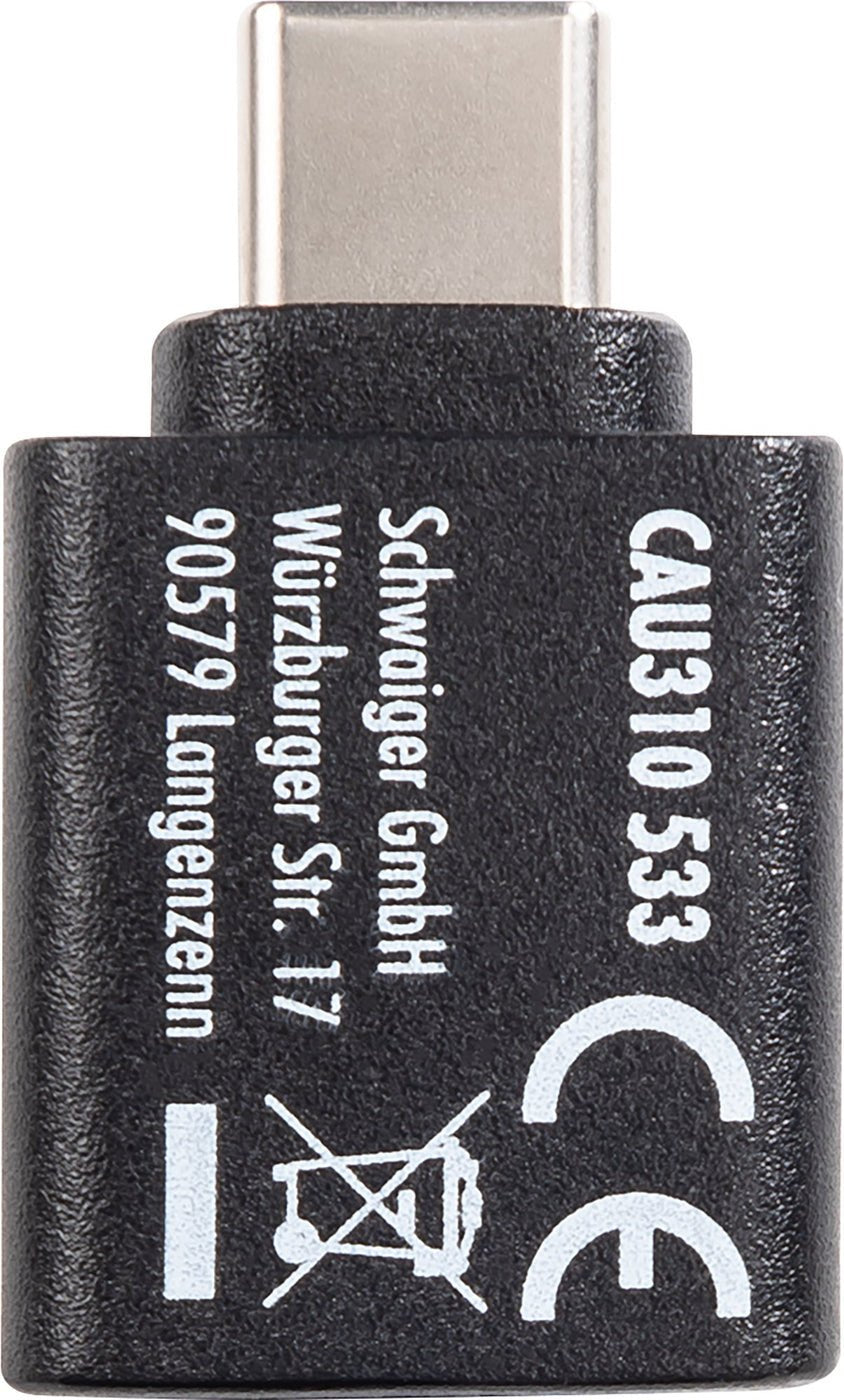 EAN 4004005011722 - Schwaiger CAU310 533 cambiador de género para cable USB Type-C USB Type-A Negro imagen 2