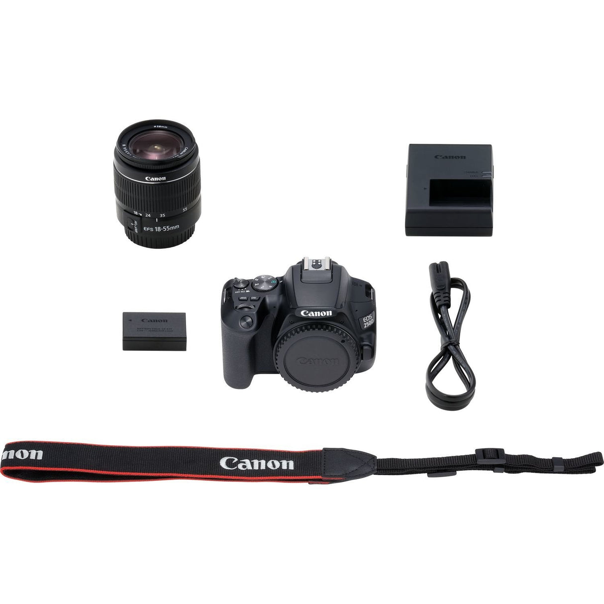 Canon Eos 250d Kit 18-55 Mm Dc Iii, Negro 3454c009aa