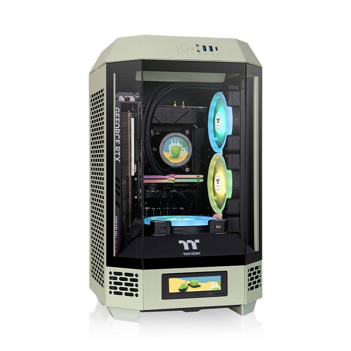 Caja Pc Thermaltake Mini-Itx Tower 250 2xvent 120mm Verde Matcha Snfuenteâ