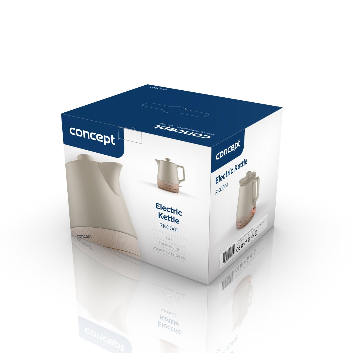Tetera Concept Rk0061 Eléctrica 1 L 1200 W Marrón, Madera