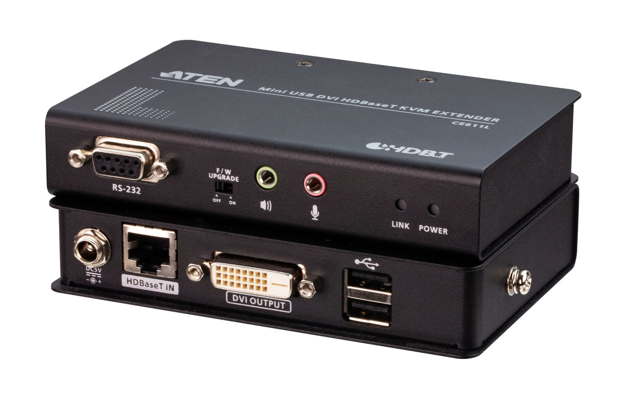 Aten Ce611 Extensor Kvm Transmisor Y Receptor Mini Usb Dvi Hdbaset Kvm Extender (1920x1200@100m)