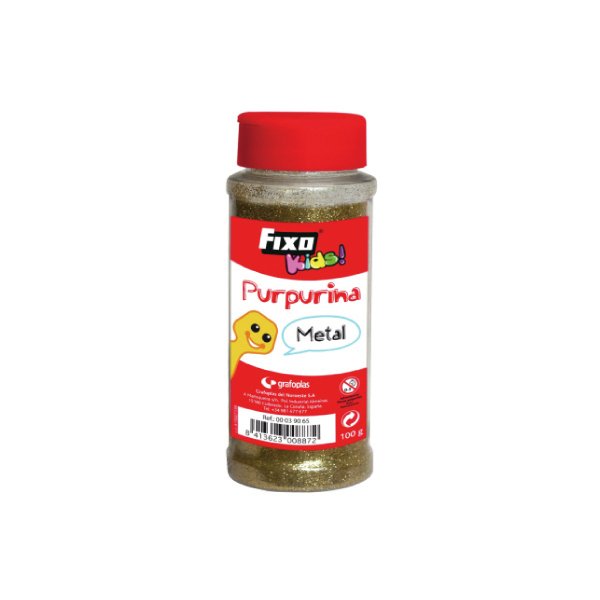 Fixo Purpurina Kids Bote 100gr Metal Rojo