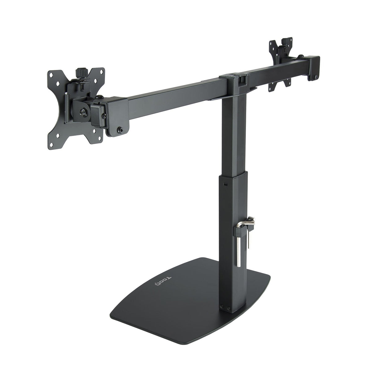 Tooq Soporte De Mesa Para 2 Monitores De 17"-27" - Regulacion De Altura Por Piston De Gas - Gestion De Cables - Peso