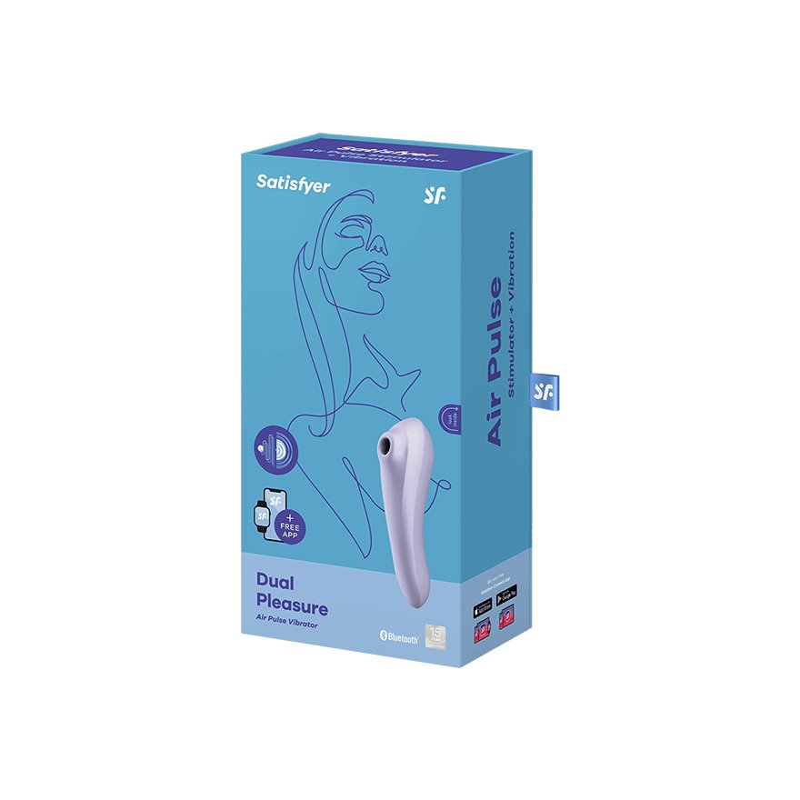 Dual Pleasure App Vibrador Y Succionador De Aire Pulsado Recargable Mauve