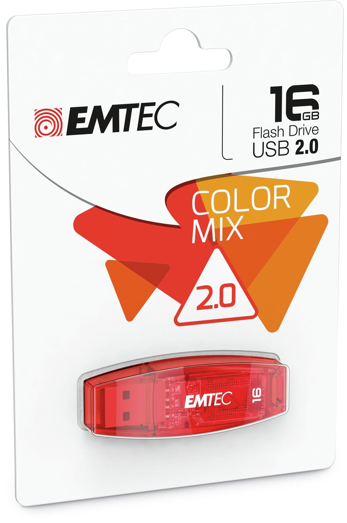 Pendrive Emtec Usb-Stick 16 Gb C410 Usb 2.0 Color Mix Rot