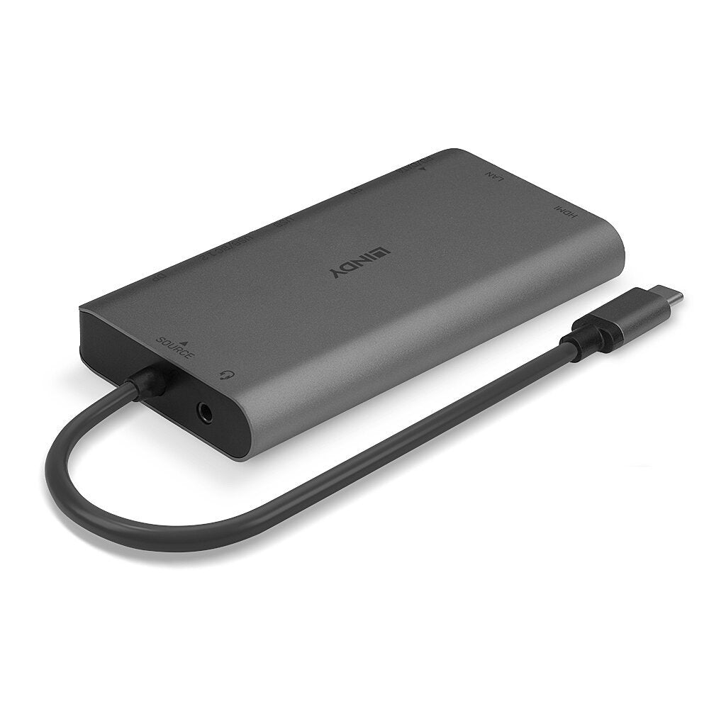 EAN 4002888433235 - Lindy 43323 base para portátil y replicador de puertos Alámbrico USB 3.2 Gen 1 (3.1 Gen 1) Type-C Negro, imagen 3
