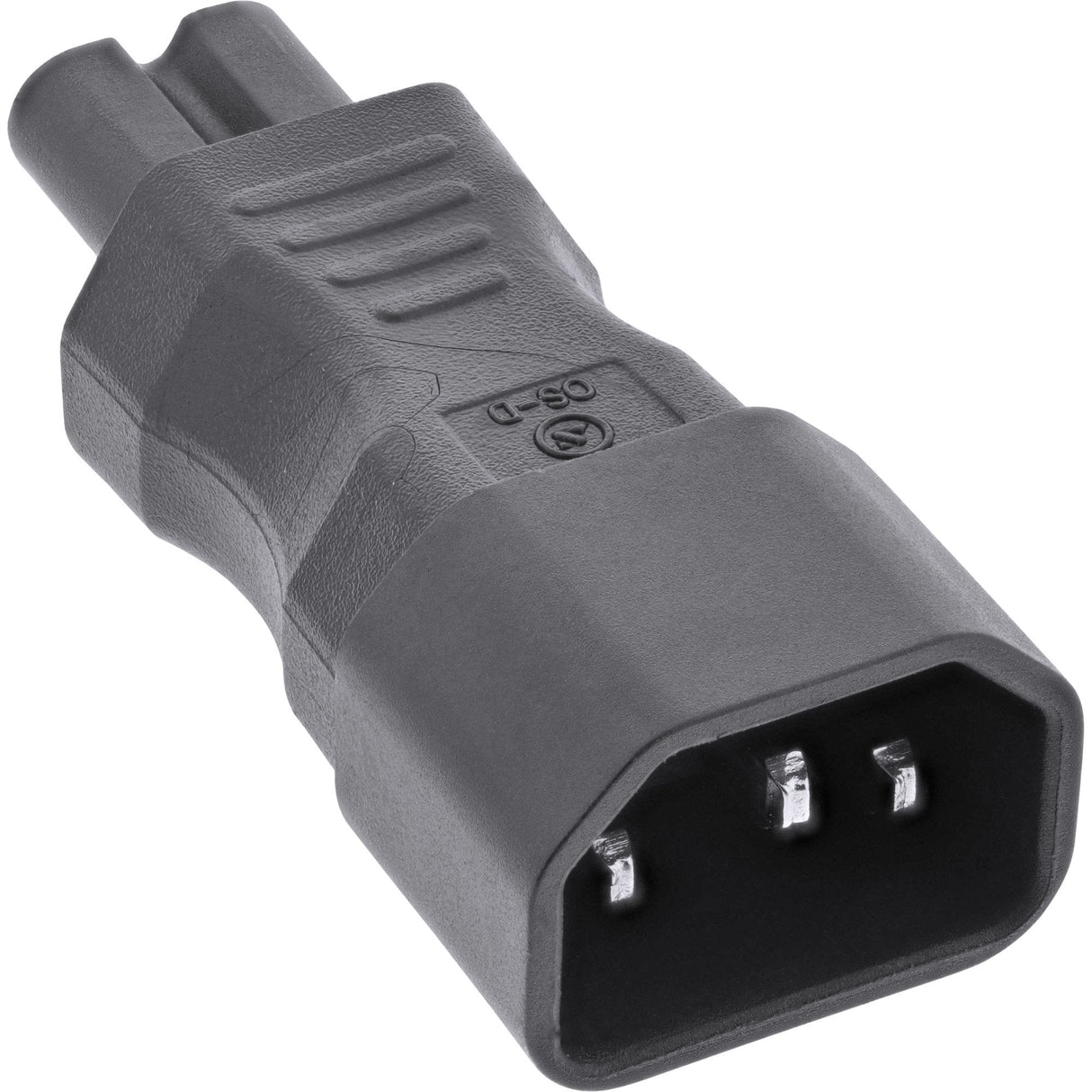 Adaptador De Alimentación Inline Iec 60320 C14 / C7 3 Pines A 2 Pines