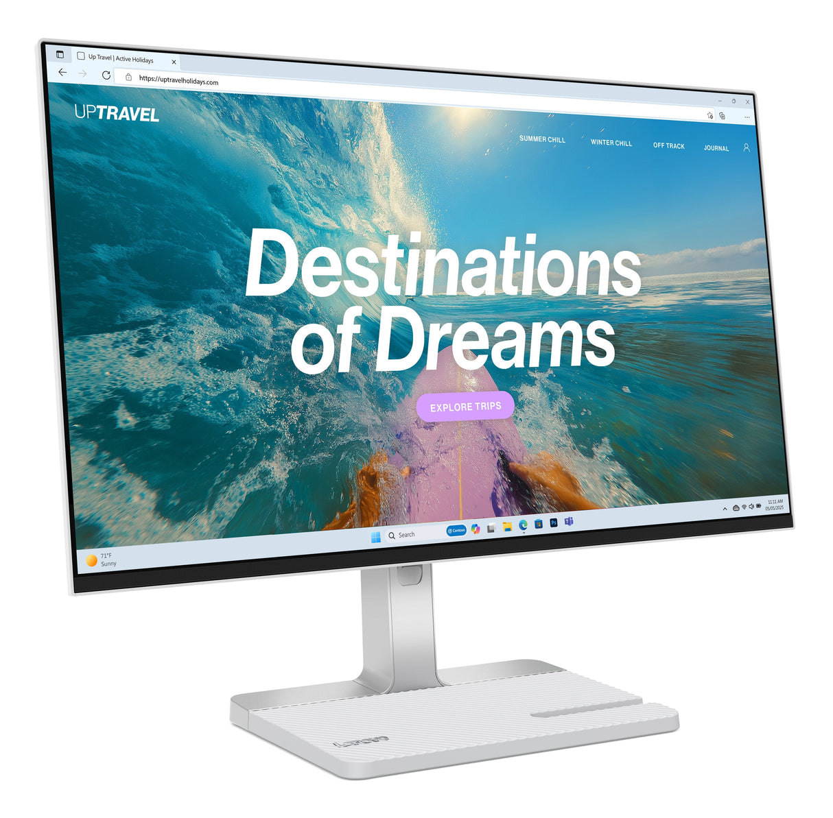 Lenovo L24d-4c Business Monitor - Cloud Gris - 23,8" Full-Hd, Ips, 144hz, 250 Nits, Hdmi, Usb-C, Dp