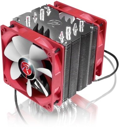 Raijintek Themis Evo Procesador Enfriador 12 Cm Metálico, Rojo, Blanco