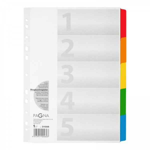 Pagna Regimer A4 5tlg. Tabe 5-Farbig Blanco