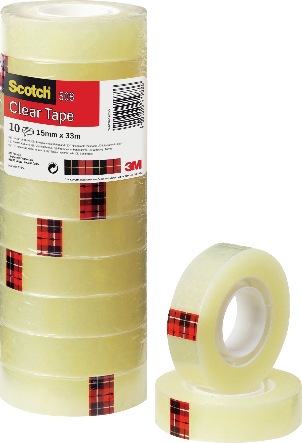 EAN 4001895919886 - Scotch 508 33 m Transparente 10 pieza(s) imagen 1