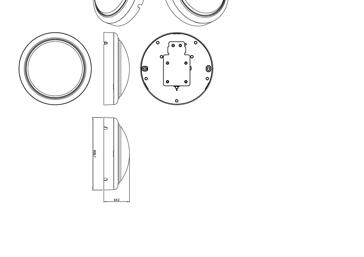 Aplique De Pared Mount Redondo Exterior 15w 1400lm 4000k 911401861484 Philips