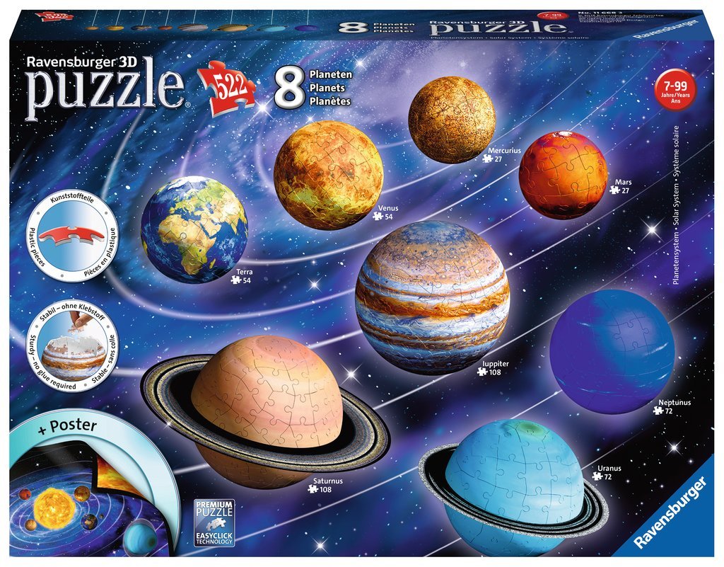 Puzzle Ravensburger Sistema Planetario Rompecabezas 3d 116683