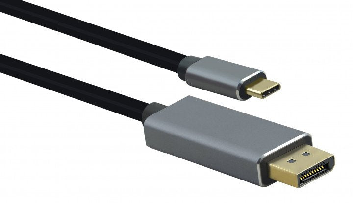 Helos Cable, Usb 3.1 Tipo-C St./Displayport St, Premium, 1,8m, Negro